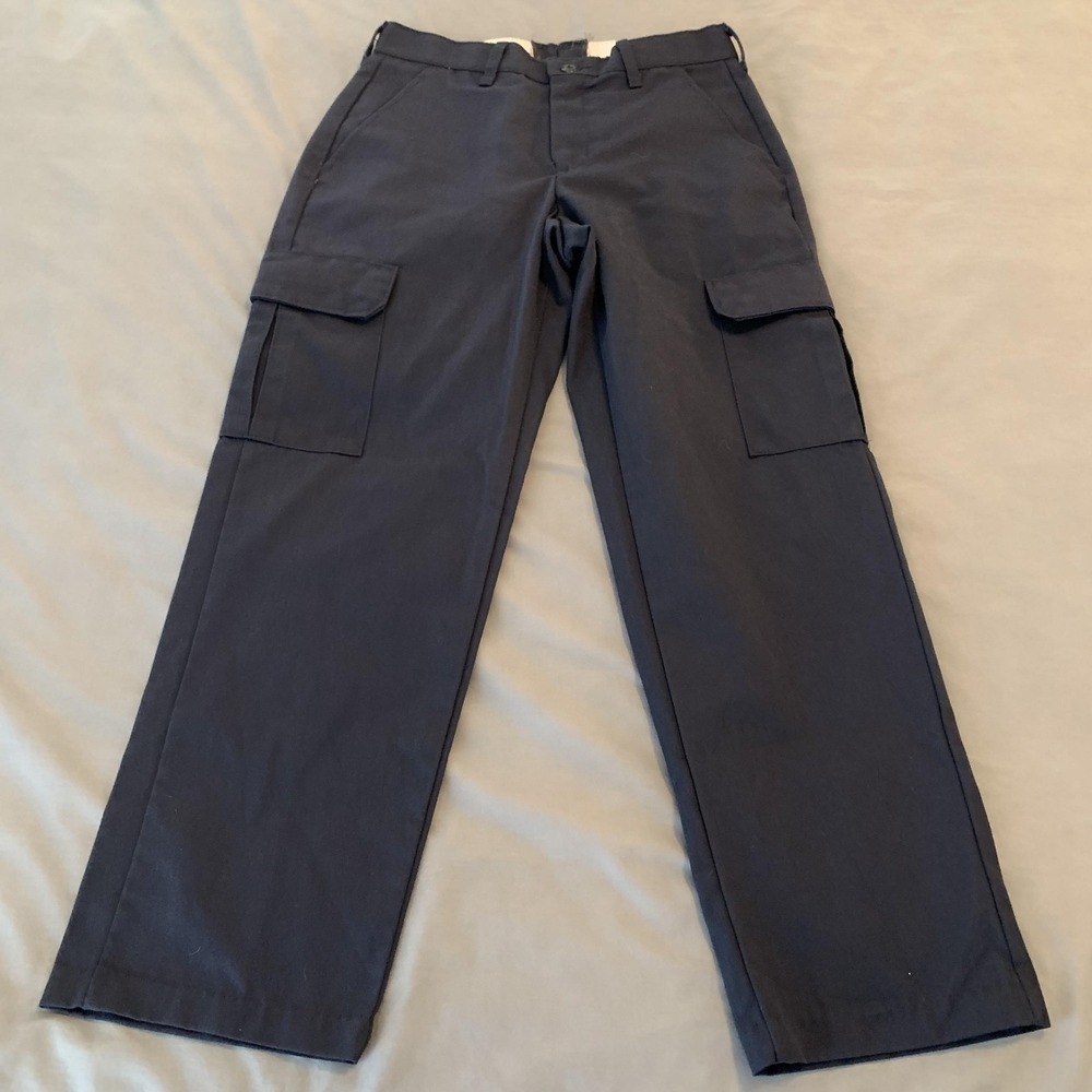 Red Kap Cargo‎ Pants Mens 30x28 Navy Workwear Straight Pockets Uniform PT88NVO